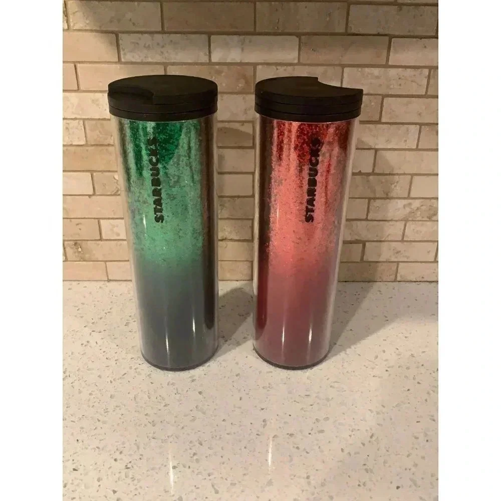 Starbucks‎ glitter holiday tumbler bundle